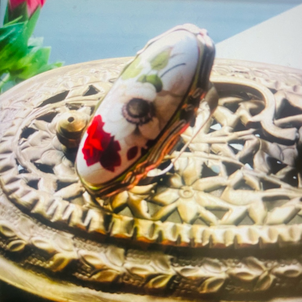 Vintage ring “looking glass mirror “